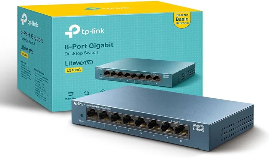 Switch 8 Porta Gigabit TP-Link LiteWave , 8x Gigabit Ethernet RJ45 , Steel housing , TL-LS108G - Image 2