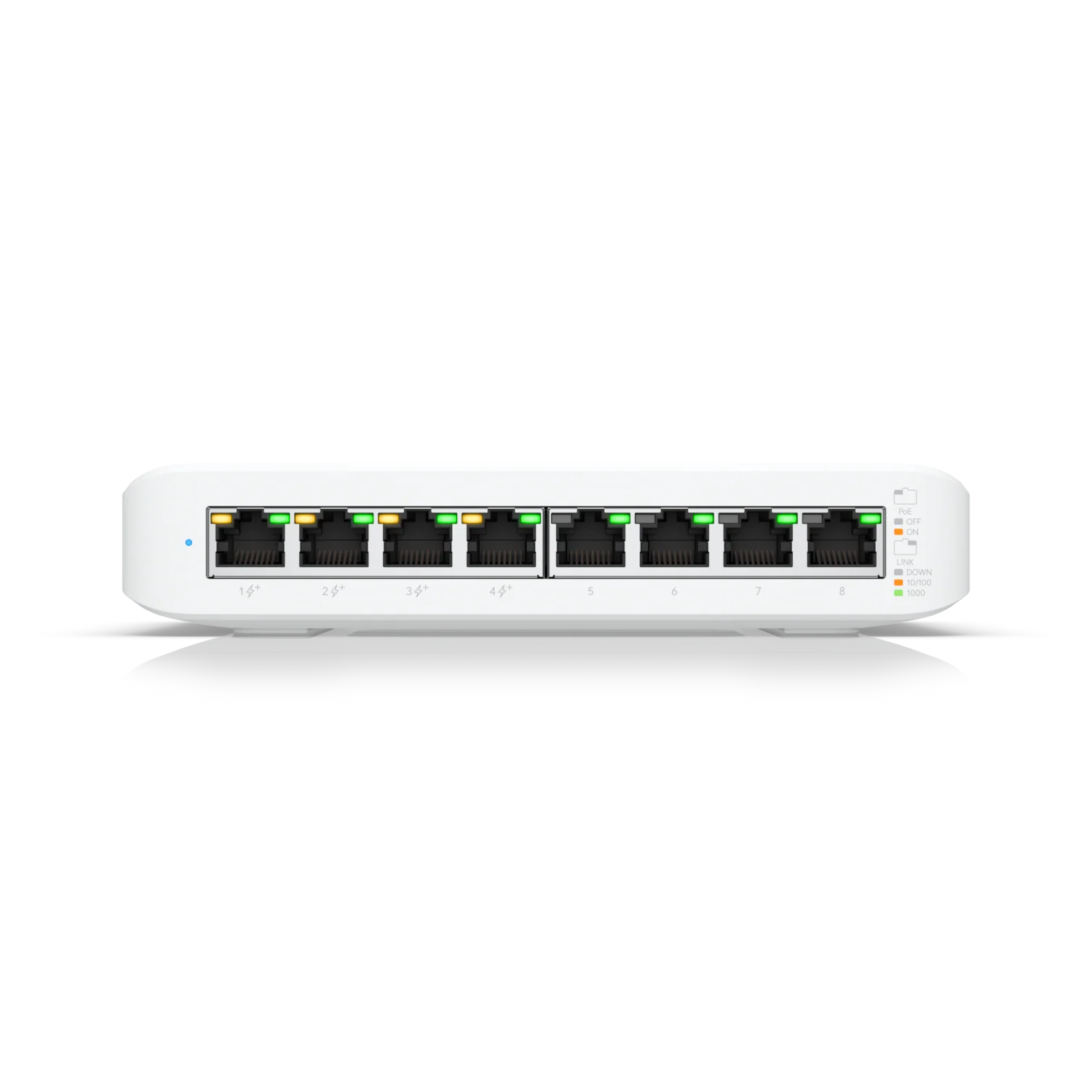 Switch Ubiquiti UniFi Lite 8 Gigabit Ports (4x PoE max 60W) , Managed L2 , White , USW-LITE-8-POE - Image 3