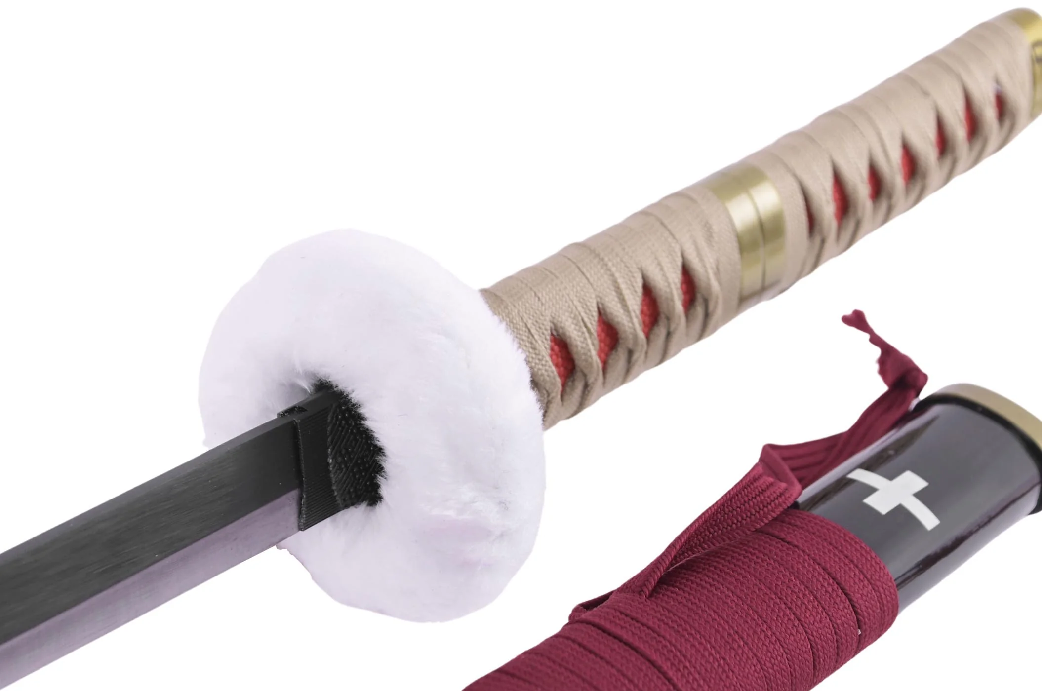 Sword Replica Katana One Piece Kikoku Nera e Rossa - Image 3