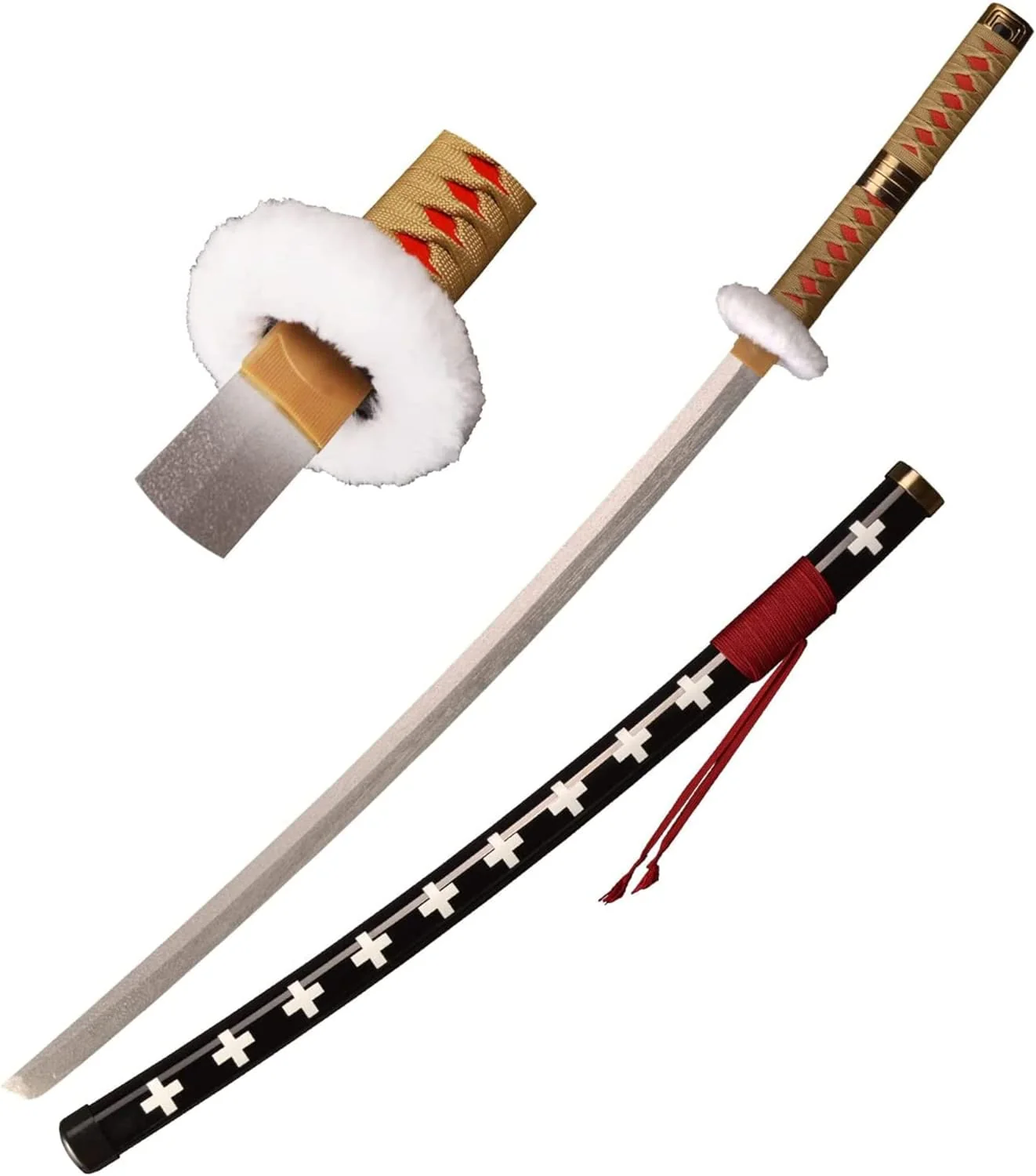 Sword Replica Katana One Piece Kikoku Nera e Rossa - Image 5