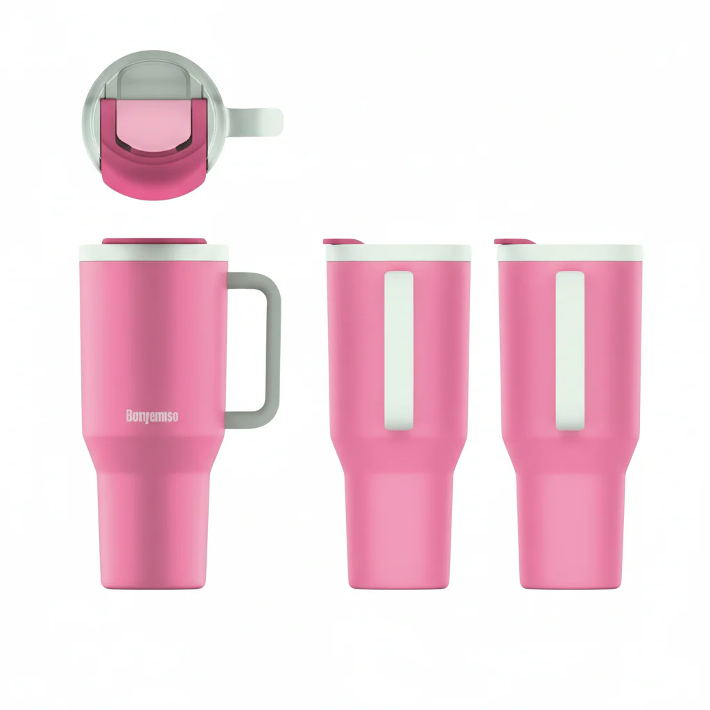 Thermal Mug Kambukka Rio Tumbler with telescopic straw Bubblegum Mint 950 ml