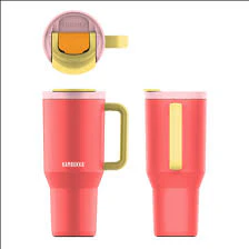 Thermal Mug Kambukka Rio Tumbler with telescopic straw Pink Papaya 950 ml - Image 2