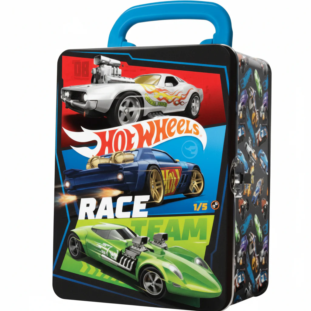 Tin Storage Case Hot Wheels Black