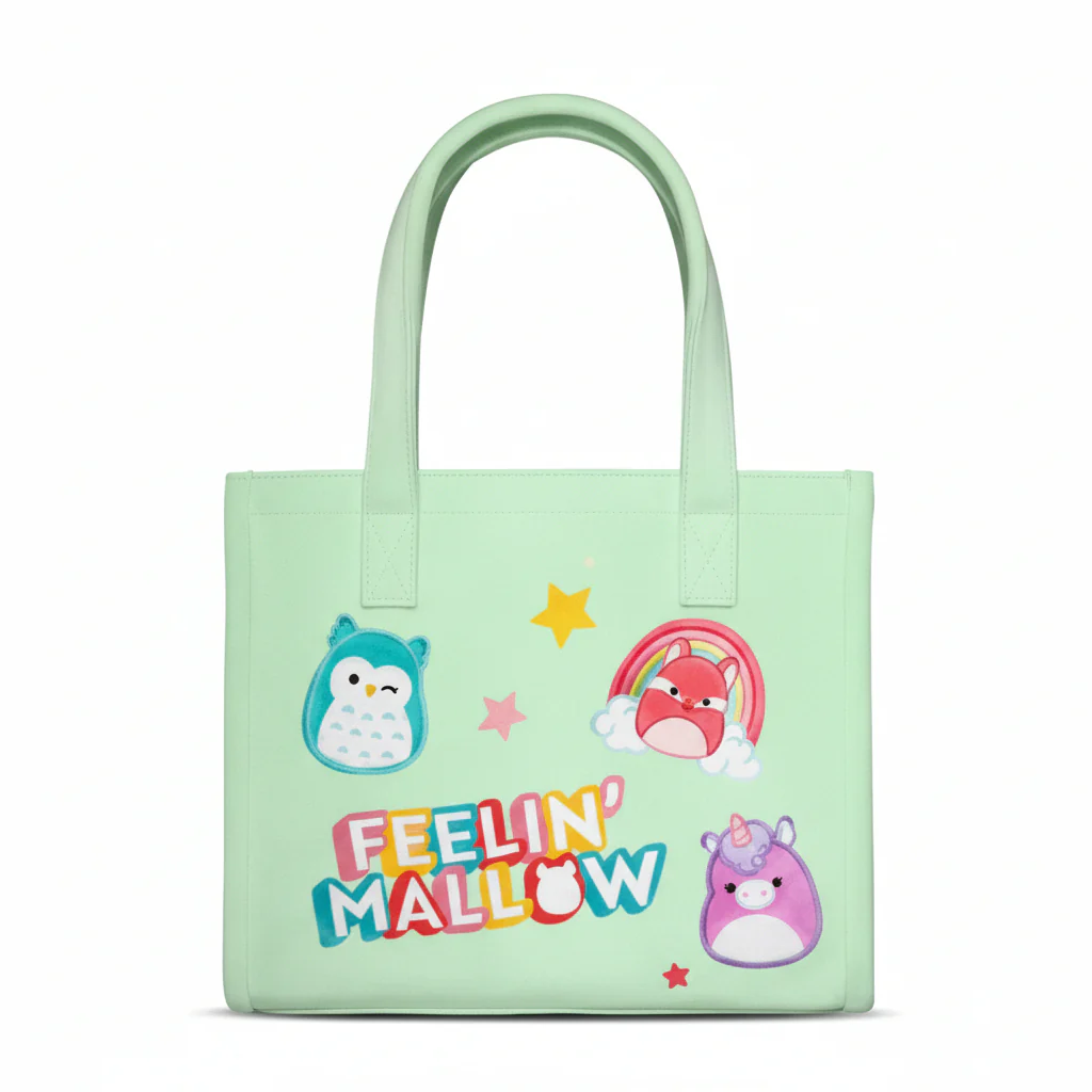 Tote Bag Squishmallows Feelin' Mallow Green