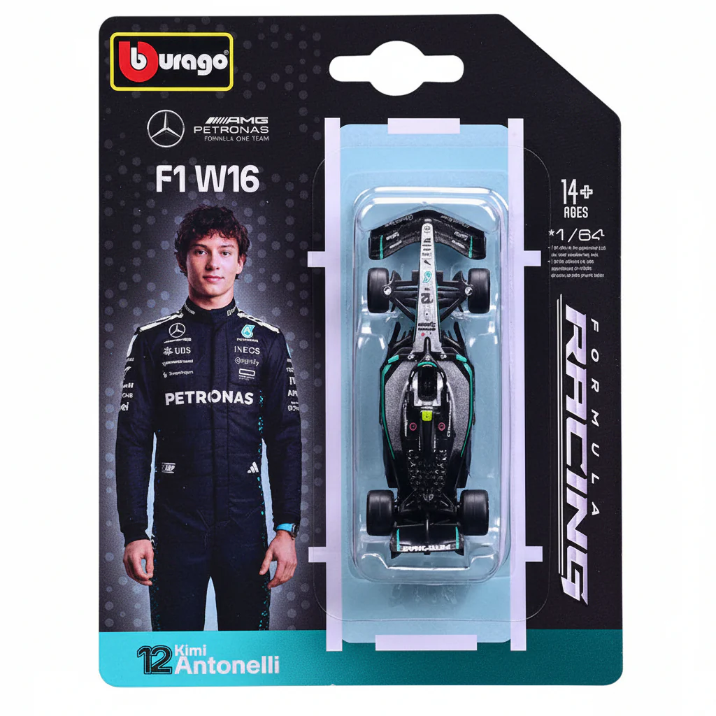 Vehicle Bburago F1 Mercedes-AMG F1 W16 25 Antonelli 1:64