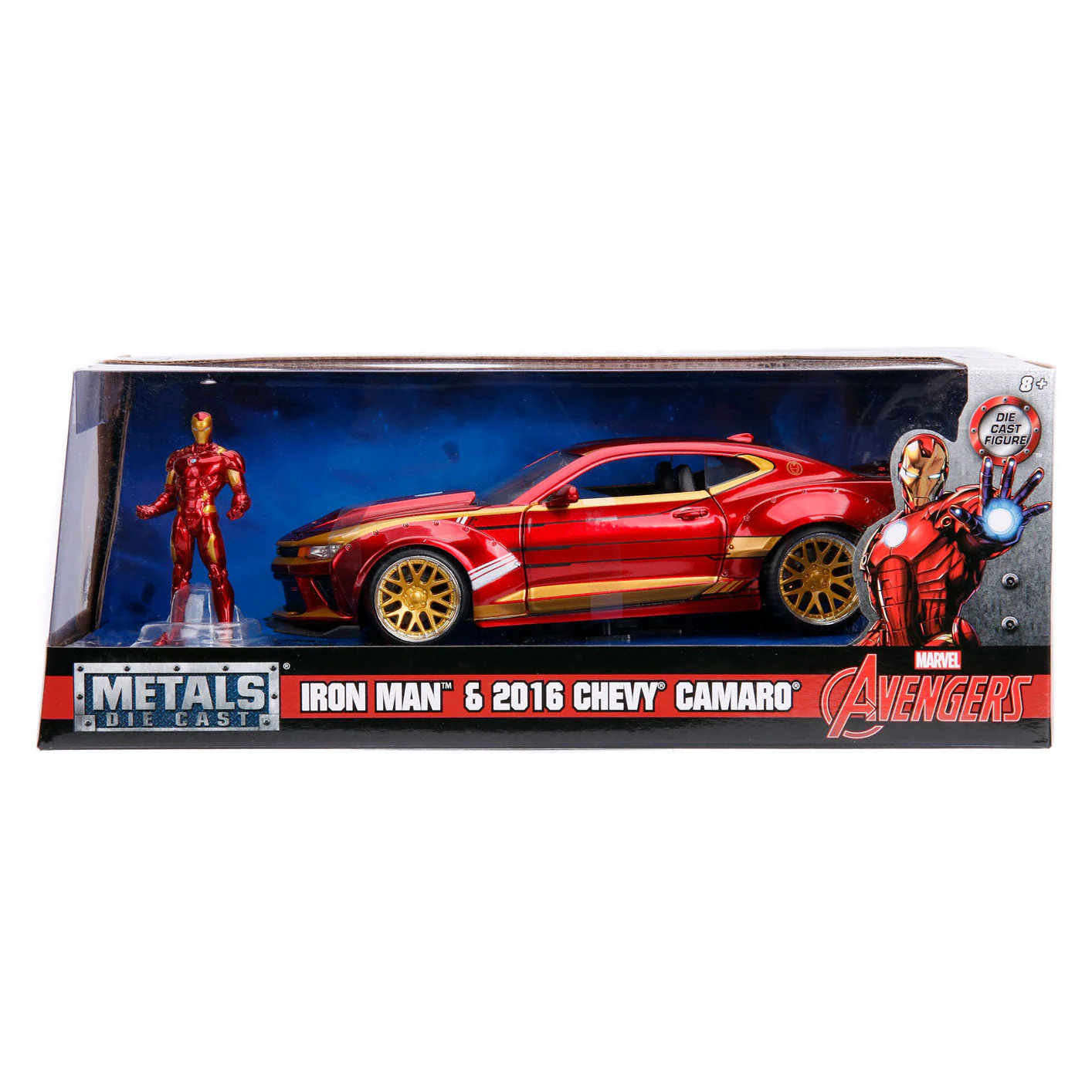 Vehicle Jada Marvel Chevy Camaro Ss 2016 With Iron Man 1:24