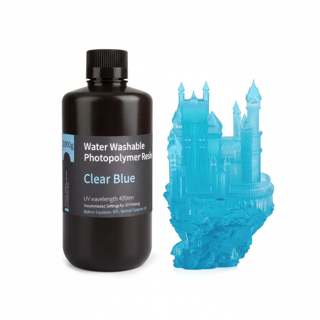 Water Washable Resing Elegoo 1kg Clear Blue