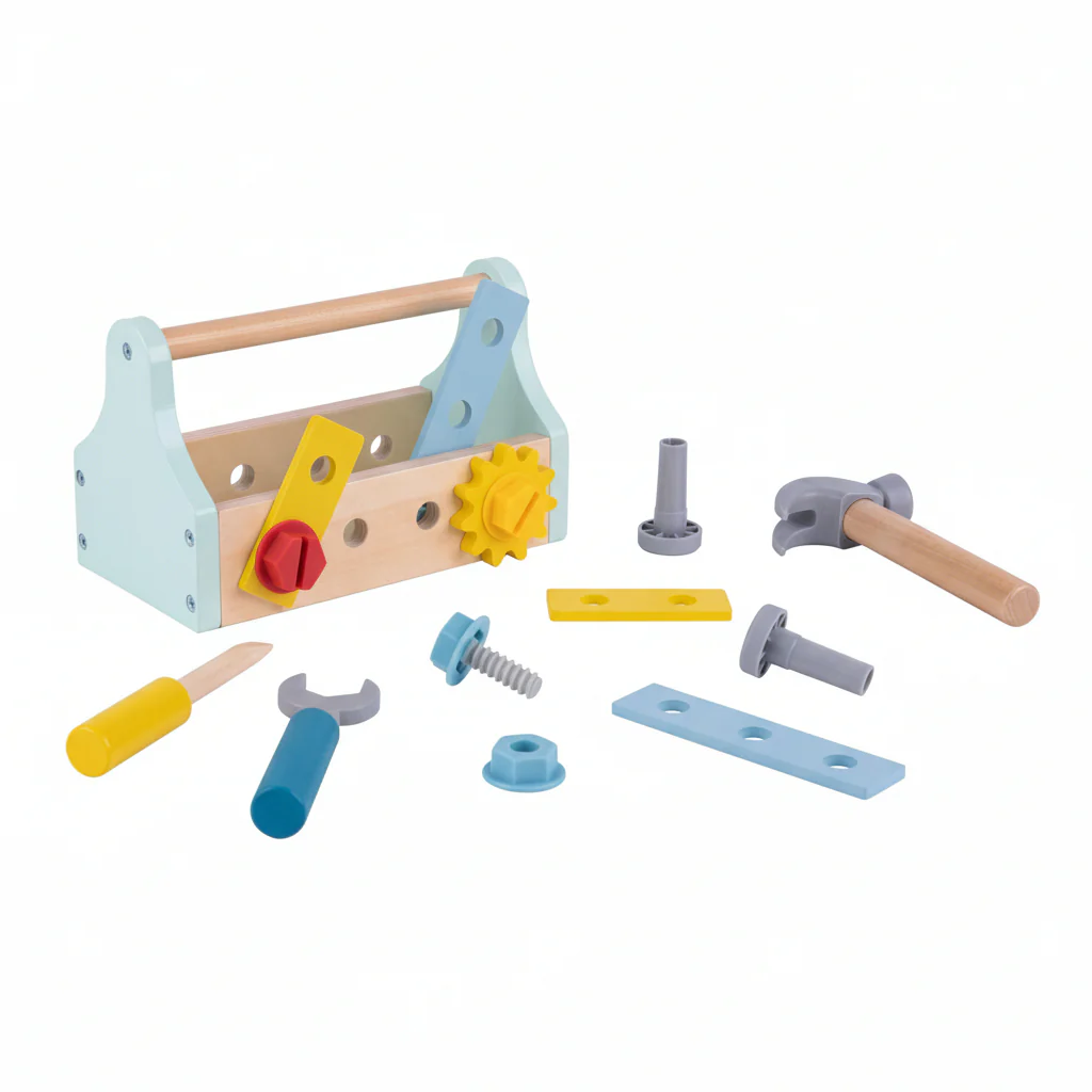 Wooden Take-Along Tool Box